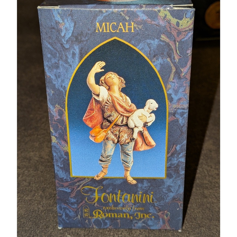 VTG Fontanini Micah Shepherd Heirloom Nativity 5 Inch Figure 72558 Italy NIB